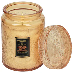 VOLUSPA Spiced Pumpkin Latte Glass Candle