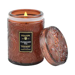 VOLUSPA Mini Forbidden Fig Glass Jar Candle