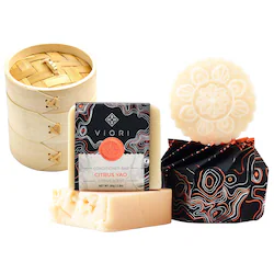 Viori Hair Shampoo & Conditioner Bar with Bamboo Holder Set