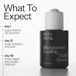 Act+Acre Microbiome Cooling Scalp Serum For Dry Itchy Scalp + Loose Flakes