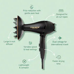Curlsmith Defrizzion Travel Hair Dryer & Diffuser