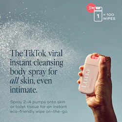Luna The Mini Everywhere Spray-to-Wipe - With Prebiotics + Vitamins C&E, Omegas 3 & 6 for Dry Skin