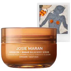 JOSIE MARAN | Sep Topless Tangerine - Argan Oil + Sugar Balm Refillable Exfoliating Body Scrub Jar