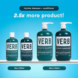 Verb Hydrate Shampoo + Conditioner Jumbo Set for Dry, Frizzy Hair