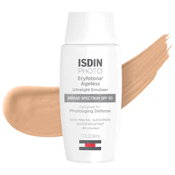 ISDIN ISDIN Eryfotona Ageless Ultralight Tinted Mineral Sunscreen SPF 50 to even tone and fight photoaging