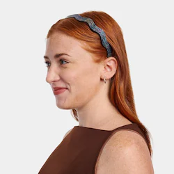 Chunks Wavy Headband in Dark Sparkle