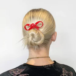 Chunks Small Red Bow Hair Pin