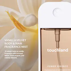 Touchland Vanilla Velvet Power Essence Body & Hair Fragrance Mist