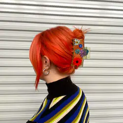Chunks Medium Box Hair Claw Clip in Flower Power