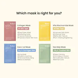 Biodan Real Deep Mask Gift Set - 4 Masks for Pore Care, Hydration, Calming and Dark Spot Treatment