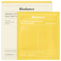 Biodan Radiant Vita Niacinamide Real Deep Mask – 4 Pack for Brightening Dull Skin & Dark Spot Care