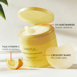 Hanyul Yuja Brightening Toner Pads with Vitamin C and Niacinamide