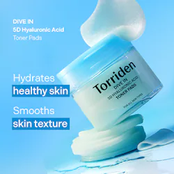 Torriden DIVE IN 5D Hyaluronic Acid Toner Pads for Deep Hydration & Exfoliation