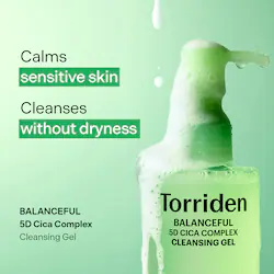 Torriden | Sep BALANCEFUL 5D Cica Complex Cleansing Gel for Sensitive Skin & Gentle Makeup Removal