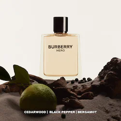 BURBERRY Hero Eau de Toilette Travel Spray with Bergamot and Cedarwood