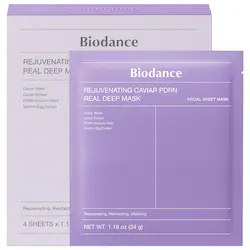 Biodance | Sep Rejuvenating Caviar PDRN Real Deep Mask - 4 Pack for Natural Skin Renewal & Firming