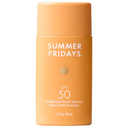 Summer Fridays ShadeDrops Broad Spectrum SPF 50 Daily Mineral Milk Sunscreen