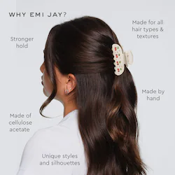 Emi Jay Sweetheart Hair Claw Clip in Cherry Pie