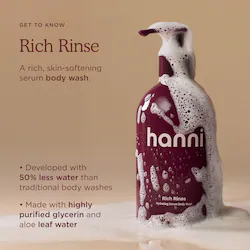 Hanni Rich Rinse Moisture Serum Body Wash