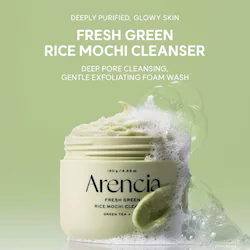 Arencia | Fresh Green Rice Mochi Foaming Cleanser with Green Tea and Tea Tree for Acne-Prone Skin