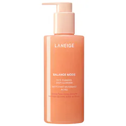 LANEIGE Balance Mode Rice Foaming Gel Cleanser with Glycolic Acid to Control Shine & Unclog Pores