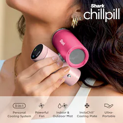 Shark Beauty Shark&reg; ChillPill&trade; 3-in-1 Personal Cooling System, Iced Latte​
