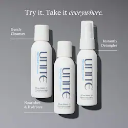 UNITE Hair 7SECONDS Mini Shampoo, Conditioner, Detangling Leave-In Conditioner Value Set